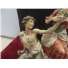 Image 5 : Vintage Figurine – Man, Woman, and Lamb w/ Roses Proposal Scene, 13" Tall