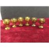 Image 4 : Brass Pieces: Footed Bowl, Miniature Goblets, Hanging Bell