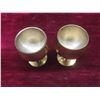 Image 6 : Brass Pieces: Footed Bowl, Miniature Goblets, Hanging Bell