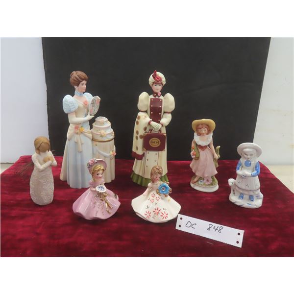 7 Figurines – Avon and Willowtree, Tallest 10"