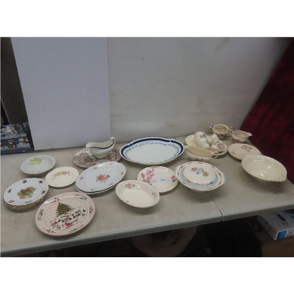 China Serving Plates, Bowls, Side Plates, Covered Bowl and More