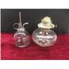 Image 7 : Salt and Pepper Shakers, Vintage Milk Bottle, Coal Oil Lamp (Missing Chimney), and Napkin Rings