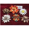 Image 1 : 6 Retro Flower Brooches