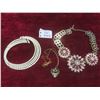 Image 1 : Retro Necklace, Pearlesque Choker, and Rhinestone Bling Necklaces