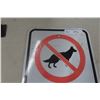 Image 2 : No Pets Metal By-Law Sign 12" x 18"