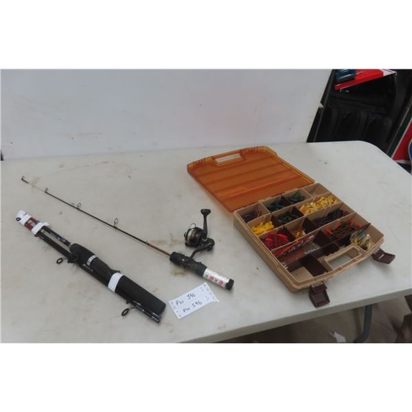 Tackle Box and Boat – 100+ Fishing Items and Reels