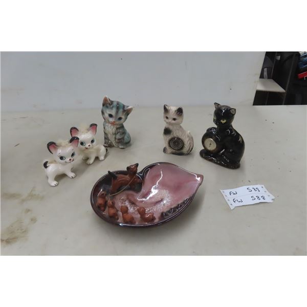 Cat Ornaments, Ashtray, Barometer