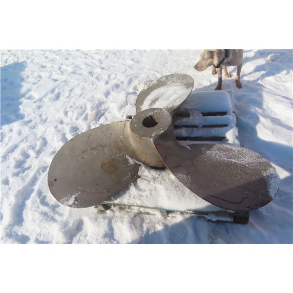 Large Steel Ship Propeller – 60" Across, 33" Each Blade