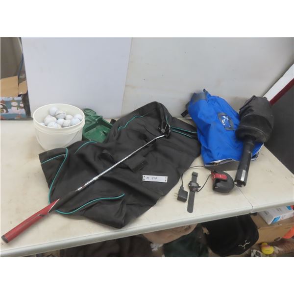 White Smoke Big Fontana Putter, Electric Putting Partner, Stag ShagBag Travel Cover, Balls, and