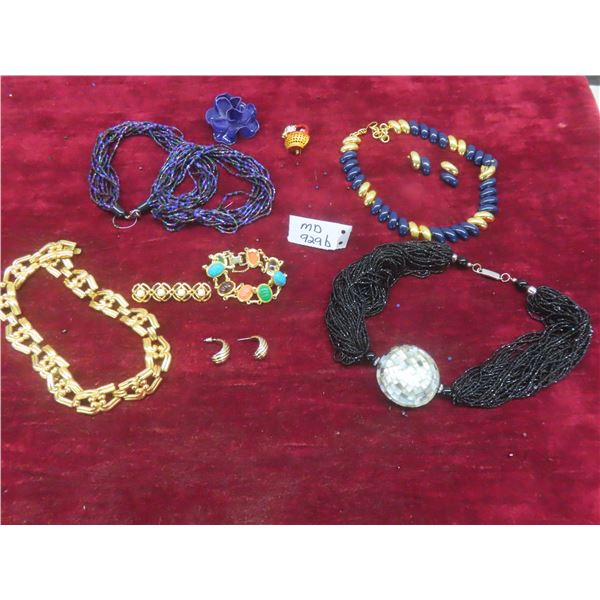 Fashion Jewelry – Necklace, Earrings, Beaded Necklace, Brooches, and Gold Tone Chain