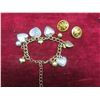 Image 7 : Fashion Jewelry – Cuff Bracelet, Necklaces, Bracelets, Gold Tone Floral Link w/ Faux Pearl,