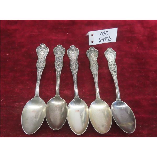 Birks EPNS Famous Faces Teaspoons – Qty 5