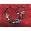 Image 2 : Necklaces – Coral, Bone, Black Iridescent and Green Beads, Shell Necklaces w/ Matching Earrings