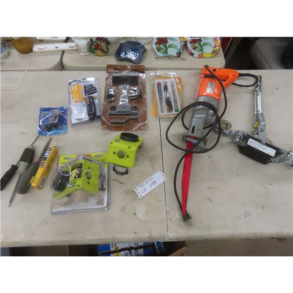 Power Recip Saw – 4.5 Amps, Gate Kit, 3-Piece Electrical Tester Set, Ryobi Door Lock Installation