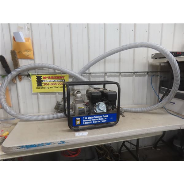 Power Fist 2" Water Transfer Gas Pump – 9,480 Gallons per Hour, w/ Pickup Hose