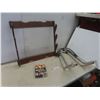 Image 1 : Gun Rack, Hogan's Heroes – The Complete 1st Season DVD, and Ladder Jacks – Qty 2