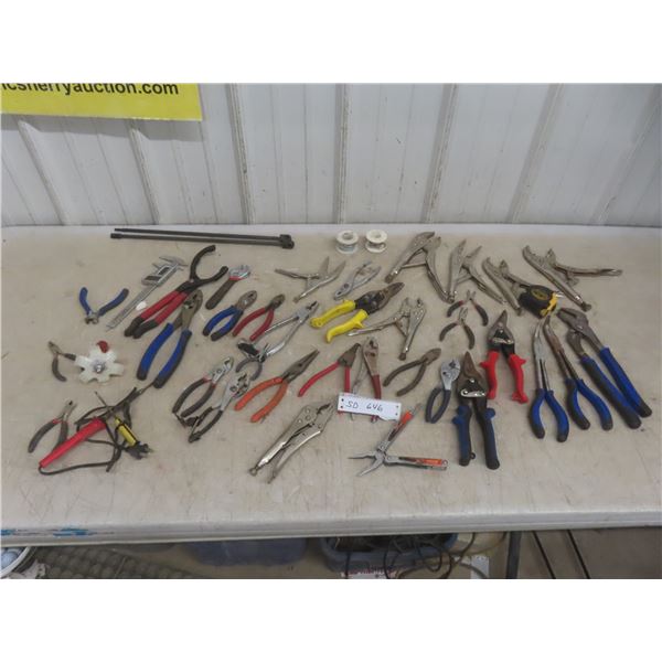Pliers, Vise Grips, Electric Soldering Iron, Solder, Tin Snips and More