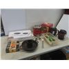 Image 1 : Double Electric Burner, Chicken Roaster, Football Travel Mugs, Tent Pegs, Cast Iron Chicken