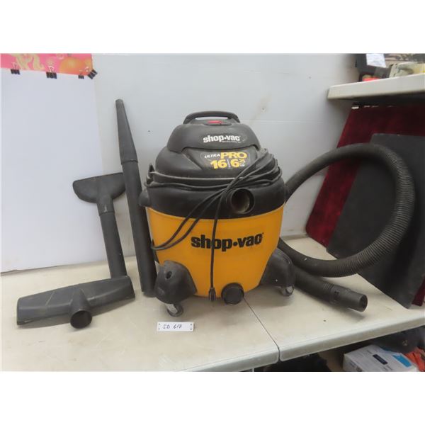 Wet/Dry Shop Vac – 16-Gallon, 6.25HP, w/ Hose and Attachments