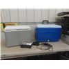 Image 1 : 2 Coolers: Rubbermaid on Wheels and Coleman AC/DC Style