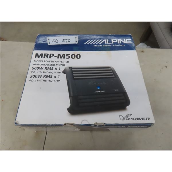 New Alpine Mono Power Amp – Model MRP-M500