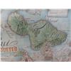 Image 6 : Framed "Maui Discovered" Vintage Coloured Cartographic Map of the Hawaiian Islands – 21" x 27"