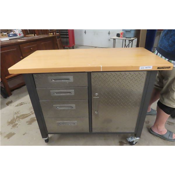 Mastercraft Rolling Tool Bench/Cabinet w/ Drawer – 37" x 48" x 24"