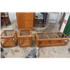 Image 1 : 3-Piece Coffee Table – 10" x 55" x 25" and End Tables – Qty 2, 21" x 22" x 26"