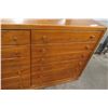 Image 4 : 4-Piece Oak Bedroom Set – Dresser 29" x 66" x 18" and Tri Mirror 45" x 51" +