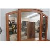 Image 7 : 4-Piece Oak Bedroom Set – Dresser 29" x 66" x 18" and Tri Mirror 45" x 51" +