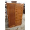 Image 8 : 4-Piece Oak Bedroom Set – Dresser 29" x 66" x 18" and Tri Mirror 45" x 51" +