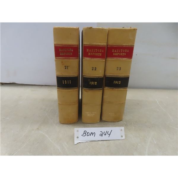 3 Leather-Bound Law Books