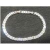 Image 4 : New Platinum Plated 4.0mm Princess Cut Simulated Diamond (C2) Tennis Bracelet — 7–8" Adjustable
