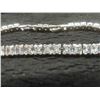 Image 6 : New Platinum Plated 4.0mm Princess Cut Simulated Diamond (C2) Tennis Bracelet — 7–8" Adjustable