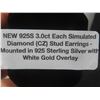 Image 7 : New 925 Sterling Silver 3.0ct Each Simulated Diamond (C2) Stud Earrings — White Gold Overlay