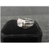 Image 5 : New Platinum Plated 1.0ct Simulated Diamond (C2) Man's Ring — Resizeable