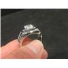 Image 6 : New Platinum Plated 1.0ct Simulated Diamond (C2) Man's Ring — Resizeable