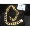 Image 1 : New 14K Gold Plated 9.0mm Cuban Link Bracelet — 9" Long