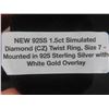 Image 10 : New 925 Sterling Silver 1.5ct Simulated Diamond (C2) Twist Ring — Size 7 — White Gold Overlay