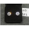 Image 1 : New Platinum Plated 2.0ct Each Simulated Diamond (C2) Stud Earrings