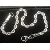 Image 5 : New Platinum Plated 4.0mm Rope Bracelet — 8" Long