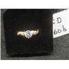 Image 1 : New 18K Gold Plated 0.8ct Simulated Diamond (CC2) Chanel Ring — Size 7
