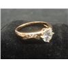 Image 3 : New 18K Gold Plated 0.8ct Simulated Diamond (CC2) Chanel Ring — Size 7