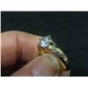 Image 8 : New 18K Gold Plated 0.8ct Simulated Diamond (CC2) Chanel Ring — Size 7
