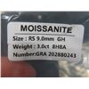 Image 7 : New 3.0 Carat Moissanite Lab Diamond — Round Brilliant Cut — GH — VVS1 — GRA Report