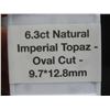 Image 5 : 6.3ct Natural Imperial Topaz — Oval Cut — 9.7 x 12.8mm