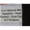 Image 5 : 3.1ct Natural Blue Sapphire — Heat Treated — Oval Cut — 6.7 x 10.3mm