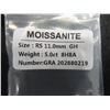 Image 6 : New 5.0 Carat Moissanite Lab Diamond — Round Brilliant Cut — GH — VVS1 — GRA Report