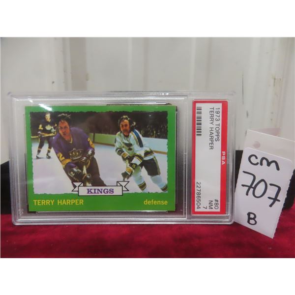 Graded 1973 Terry Harper LA Kings Card