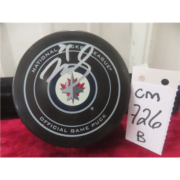 Signed Mark Scheifele Winnipeg Jets Puck